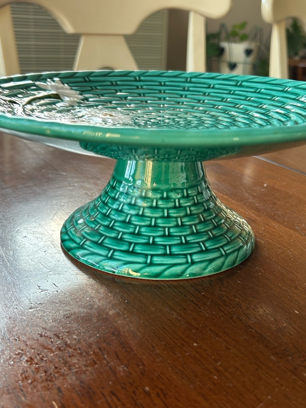 Vintage 1950s SMF Schramberg Majolica Pedestal Cake Stand – Germany - Picture 9 of 12